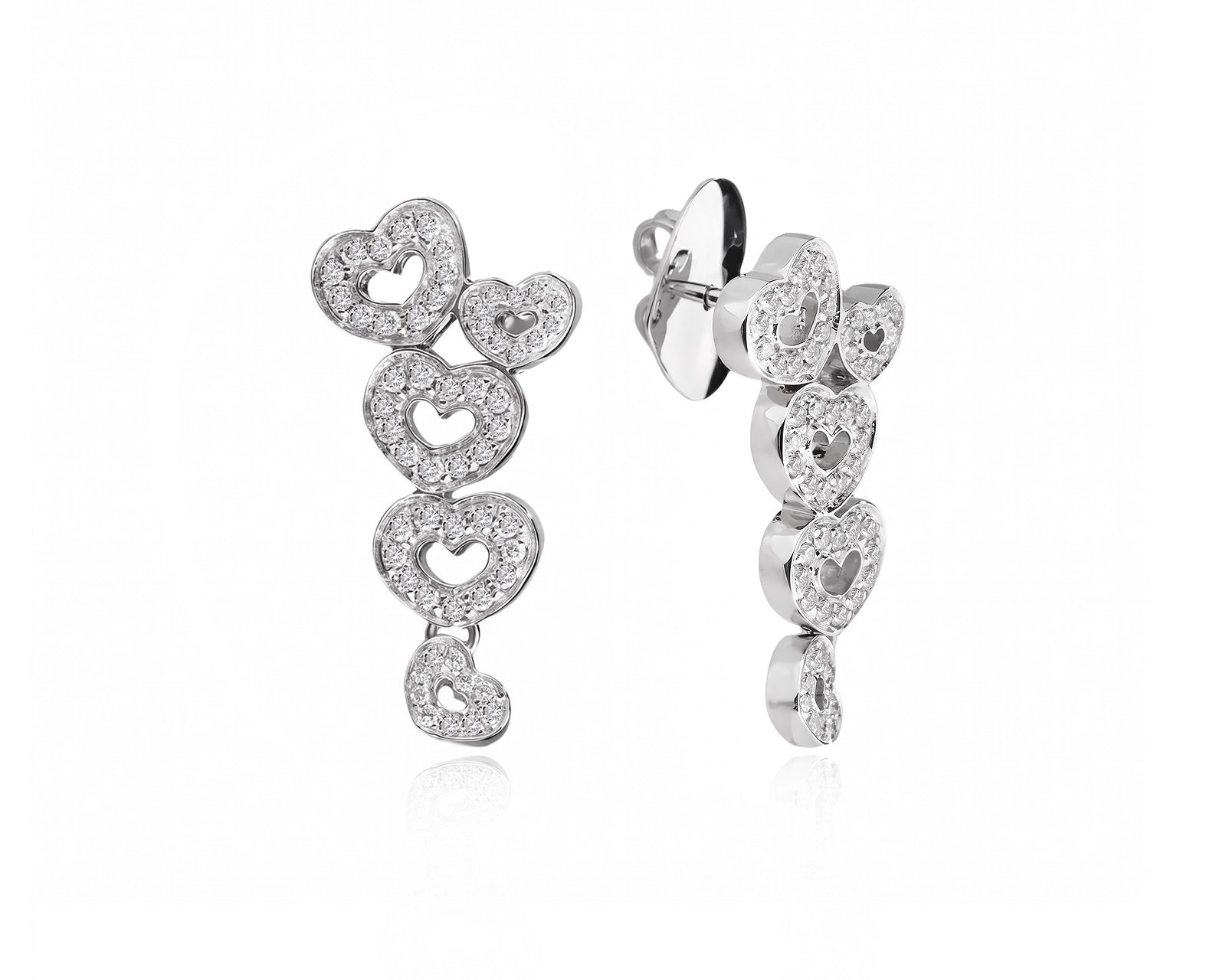 Оригинальные золотые серьги с бриллиантами 0.72ct Pasquale Bruni