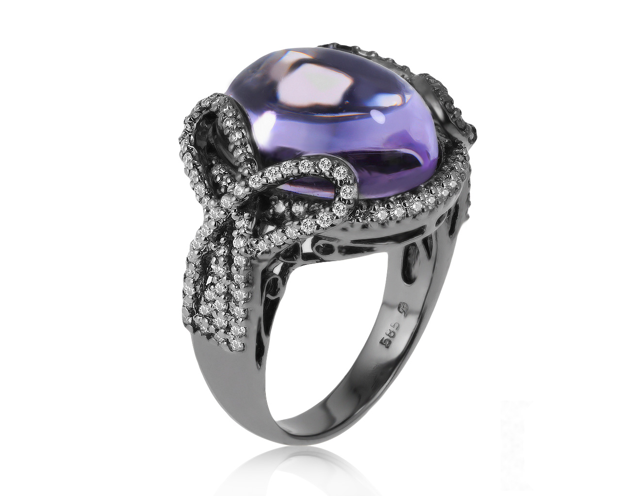 Восхитительное золотое кольцо с аметистом 10.35ct 310521/10
