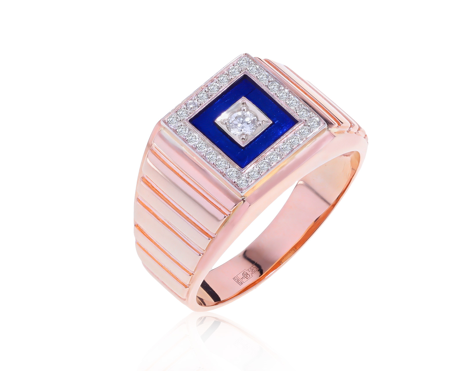 Престижное золотое кольцо с бриллиантами 0.33ct 060522/14