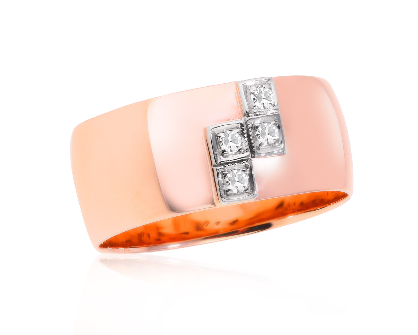 Золотое кольцо с бриллиантами 0.07ct 170824/2