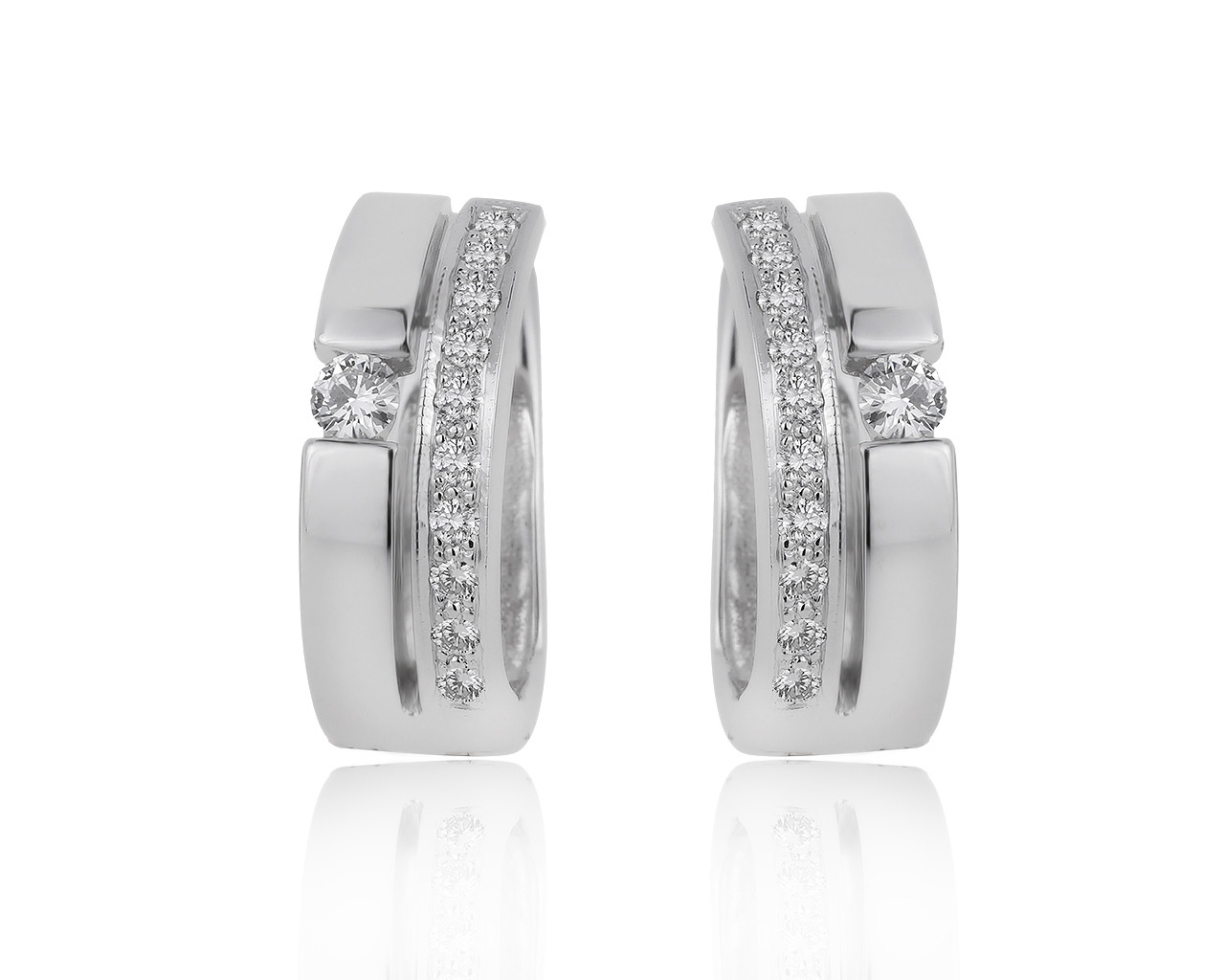 Роскошные золотые серьги с бриллиантами 0.28ct 020720/22