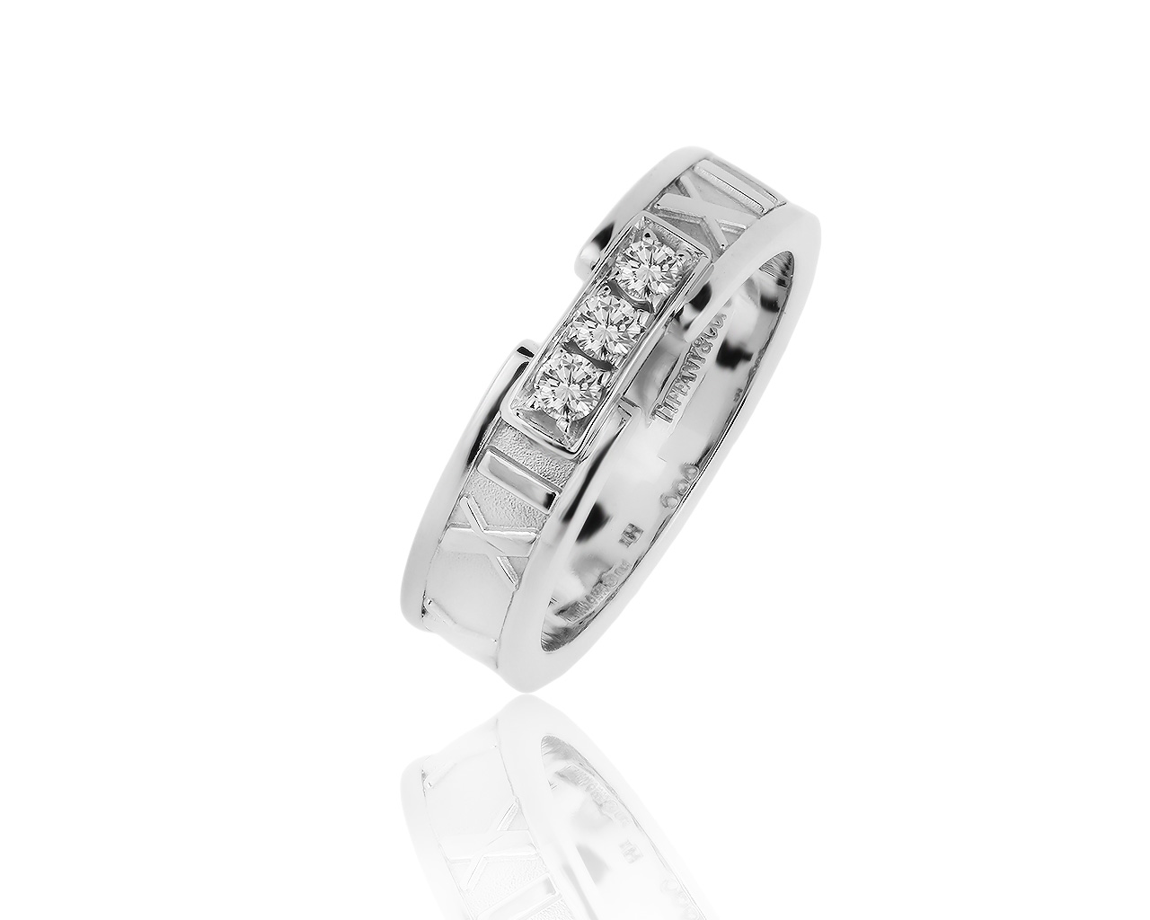 Оригинальное злотое кольцо с бриллиантами 0.15ct Tiffany&Co