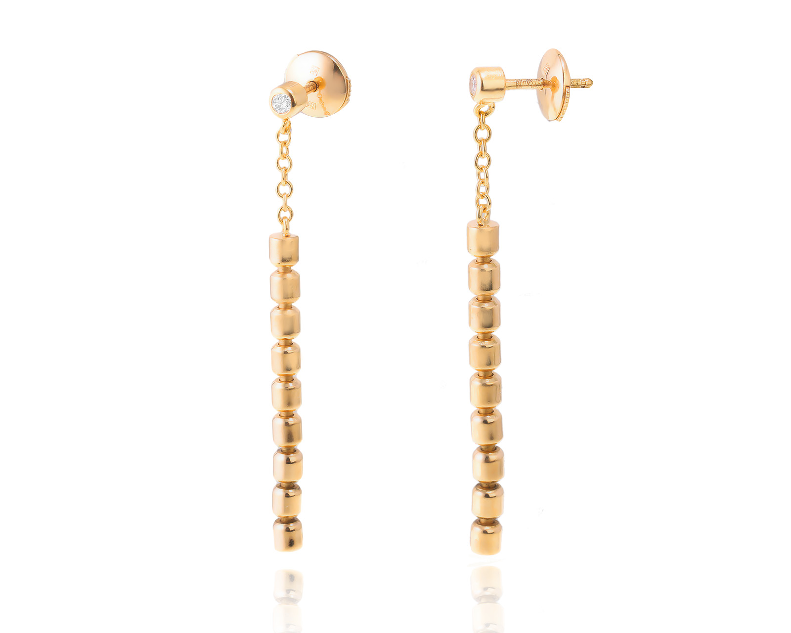 Оригинальные золотые серьги с бриллиантами 0.08ct Piaget 121223/3