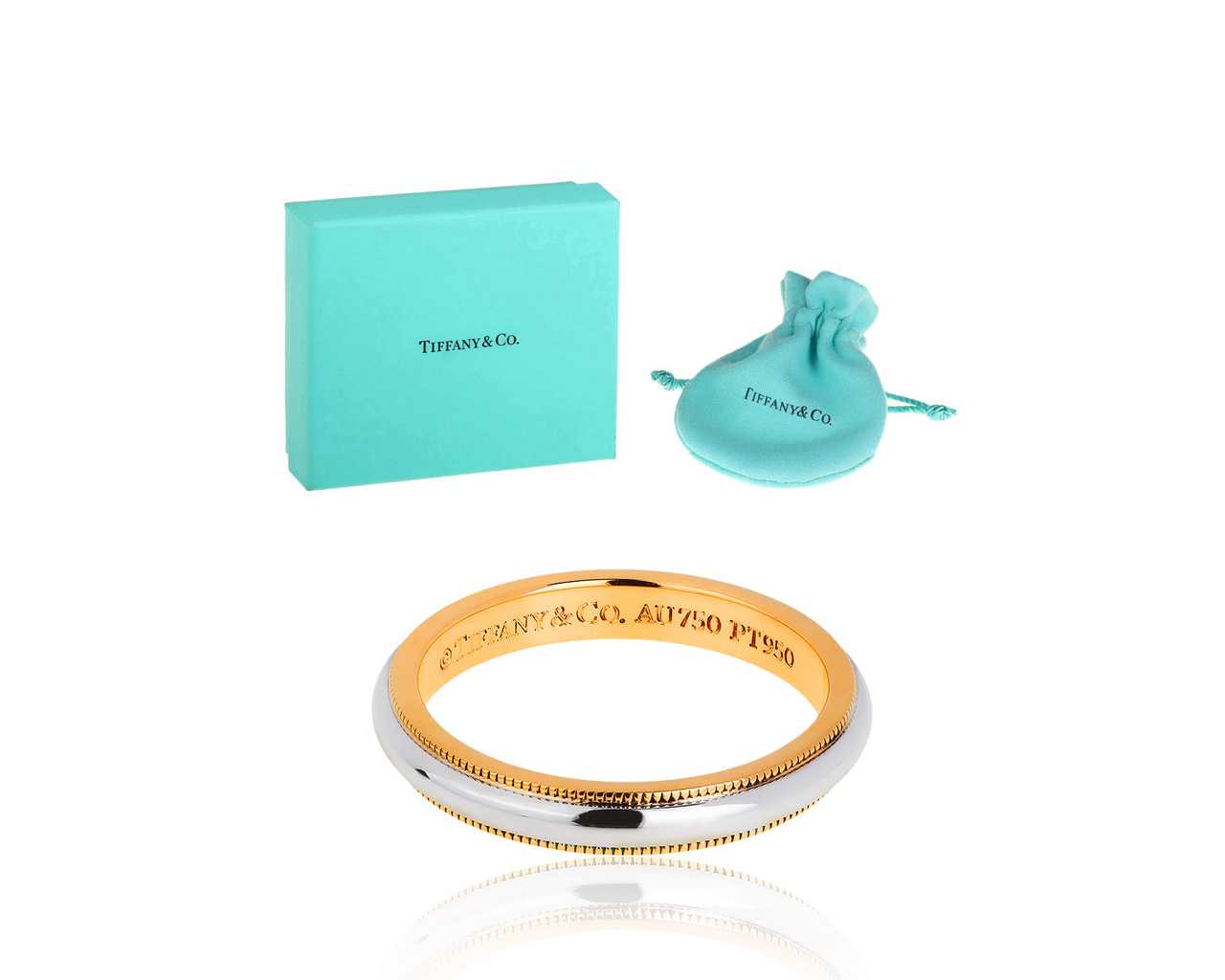 Обручальное кольцо Tiffany&Co Milgrain