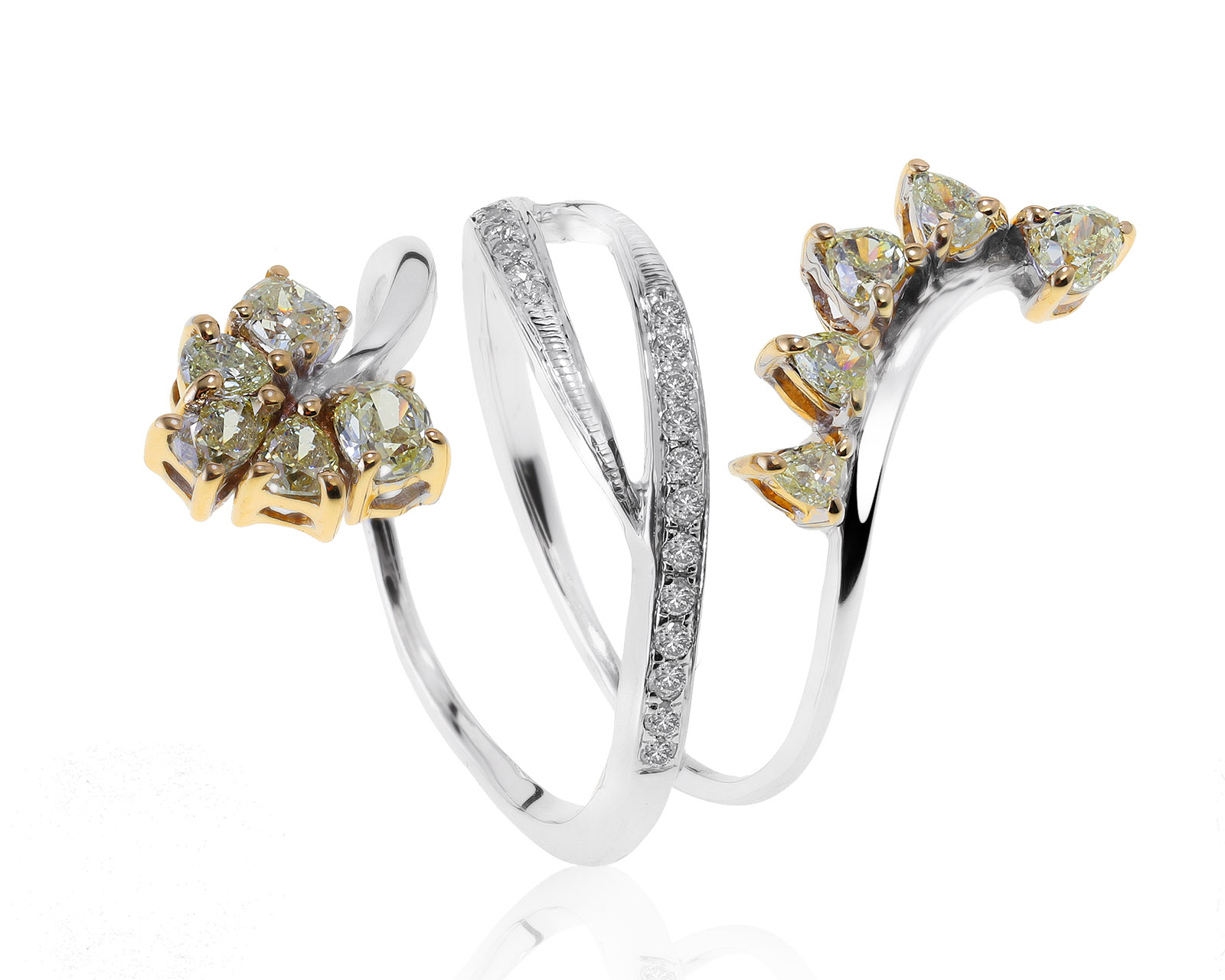 Завораживающее золотое кольцо с бриллиантами 1.15ct 120821/5