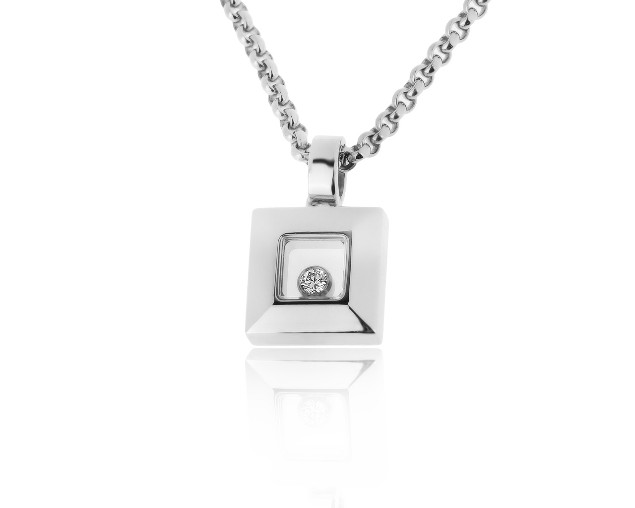 Оригинальный золотой кулон с бриллиантом Chopard Happy Diamonds 220720/10