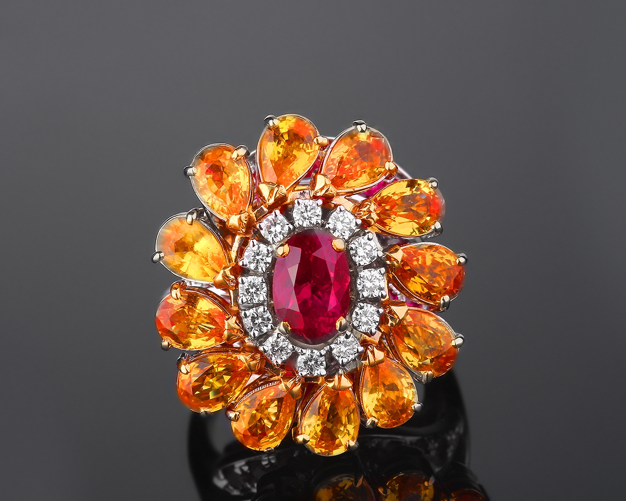 Итальянское золотое кольцо с сапфирами 5.50ct 200417/29