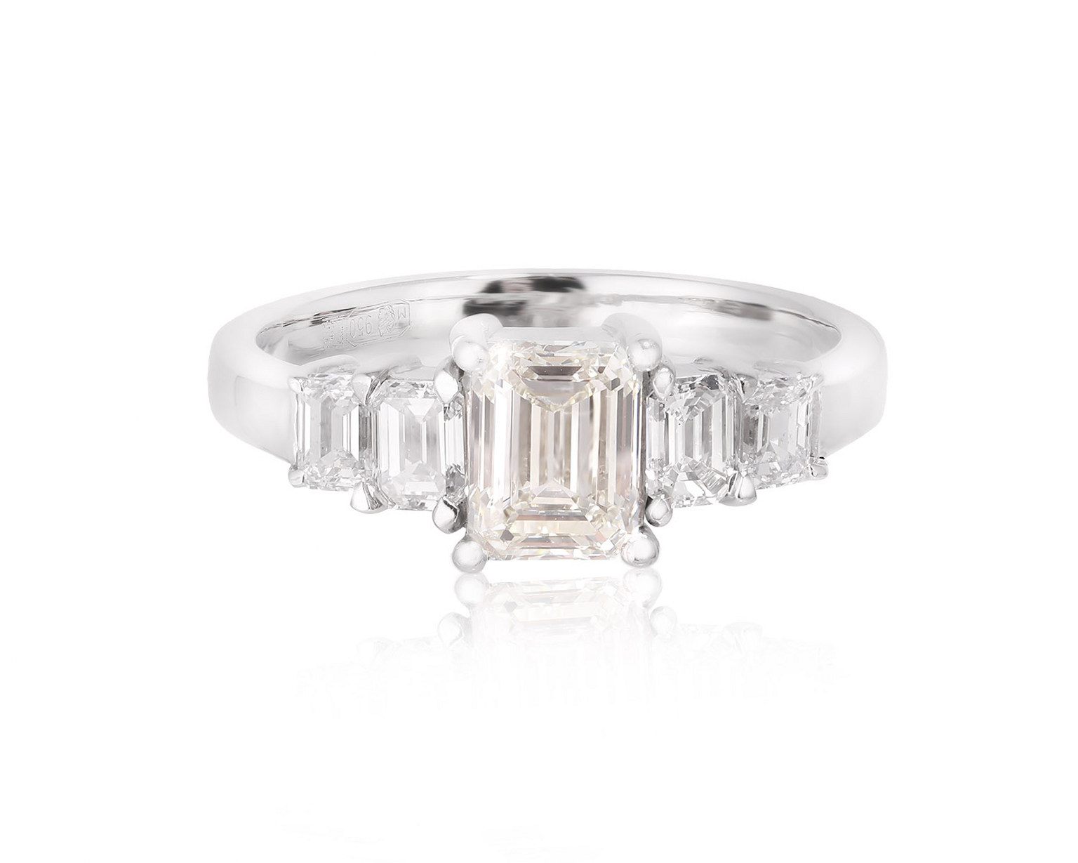 Платиновое кольцо с бриллиантами 1.40ct 281224/1