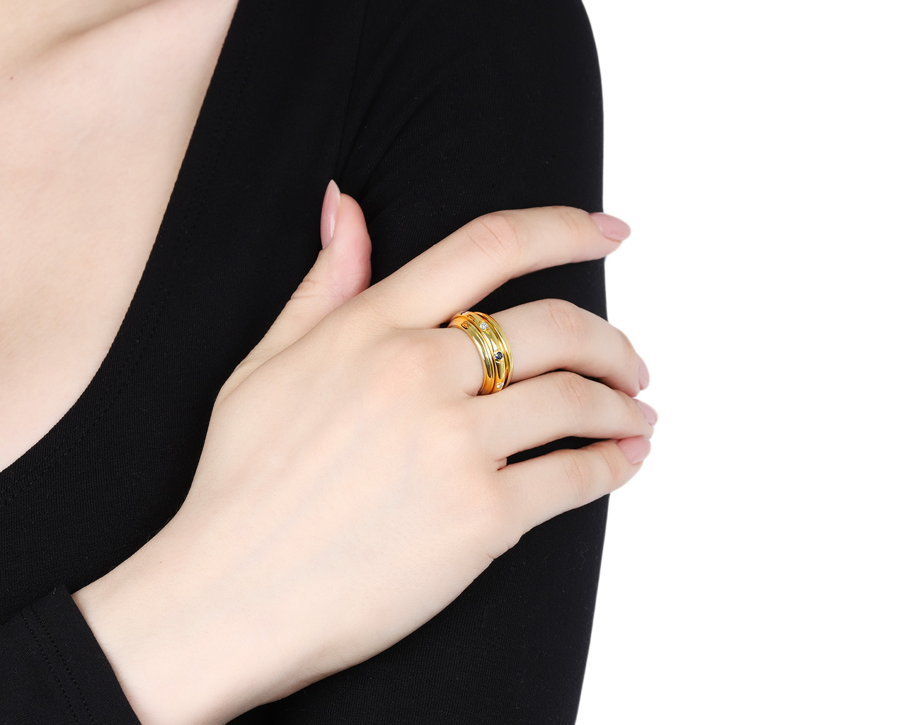 Оригинальное золотое кольцо с бриллиантами 0.14ct Piaget Possession
