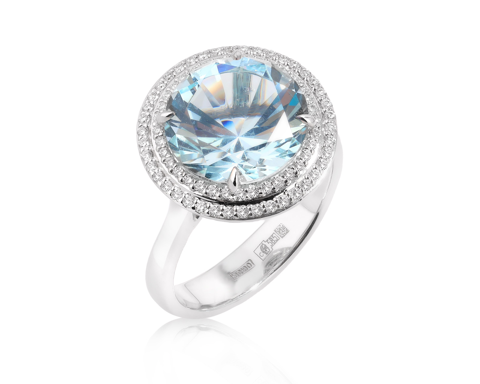 Оригинальное золотое кольцо с аквамарином 4.92ct Constantin Artmayer 050326/КМ316