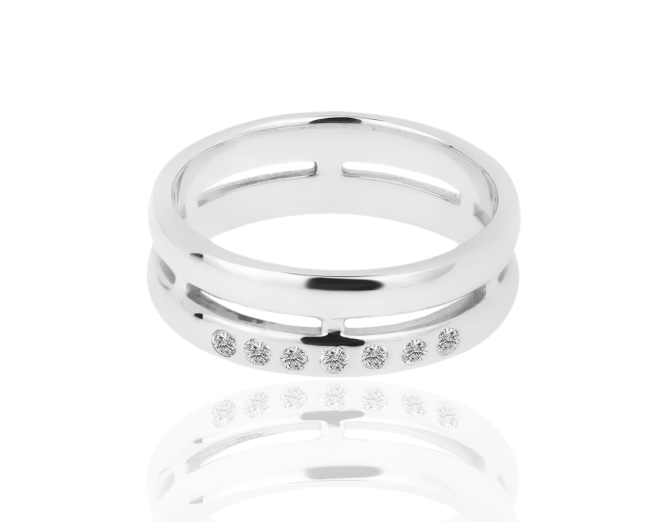 Золотое кольцо с бриллиантами 0.10ct 010219/1