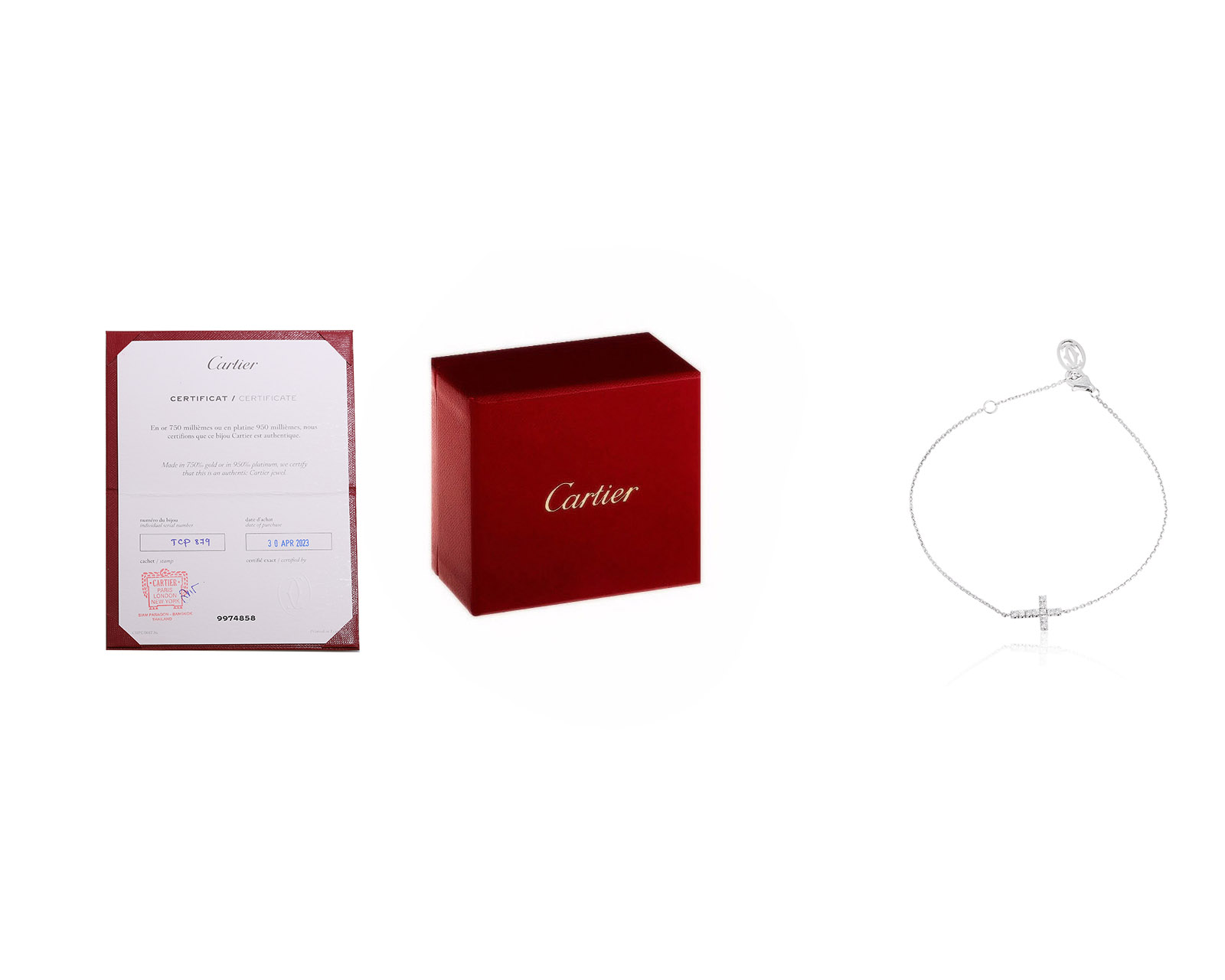 Оригинальный золотой браслет Cartier Symbols