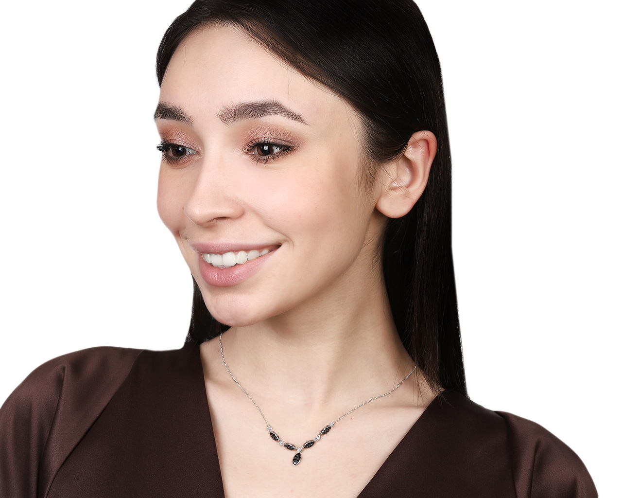 Потрясающее золотое колье с бриллиантами 1.01ct