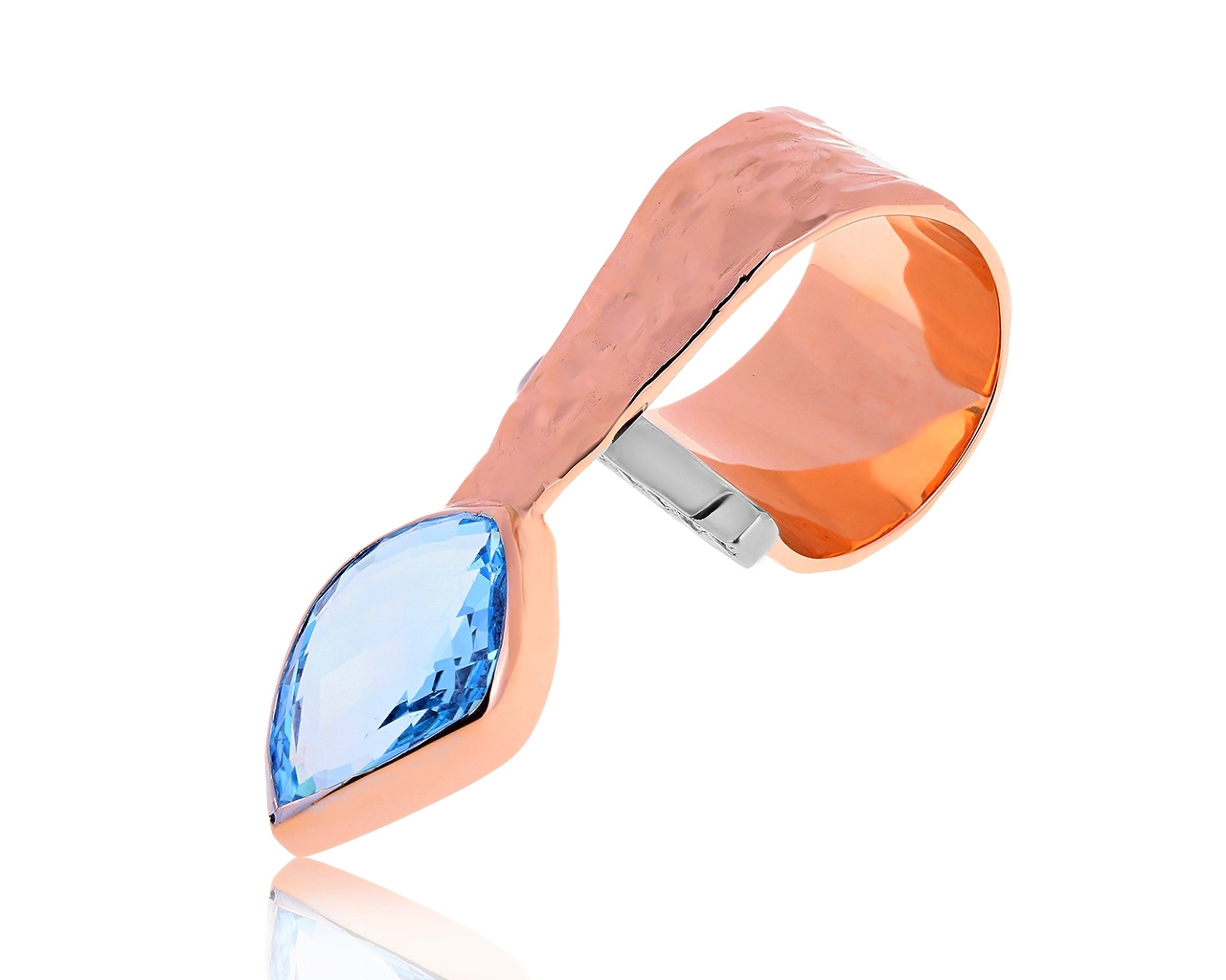 Оригинальное золотое кольцо с топазом 9.38ct German Kabirski 130320/8