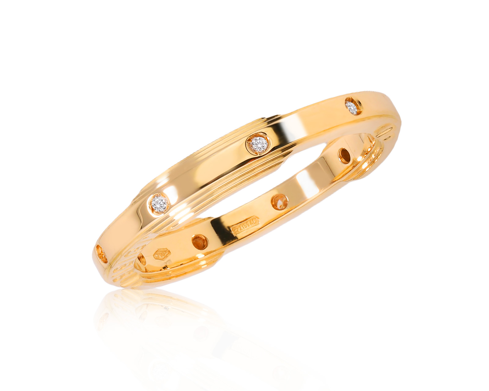 Оригинальное золотое кольцо с бриллиантами 0.05ct BIBIGI