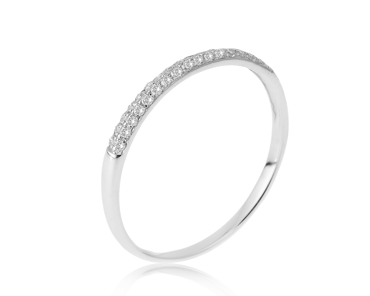 Миниатюрное золотое кольцо с бриллиантами 0.10ct 271020/3