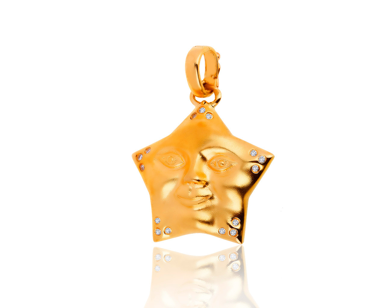 Роскошный золотой кулон с бриллиантами 0.10ct 240919/2