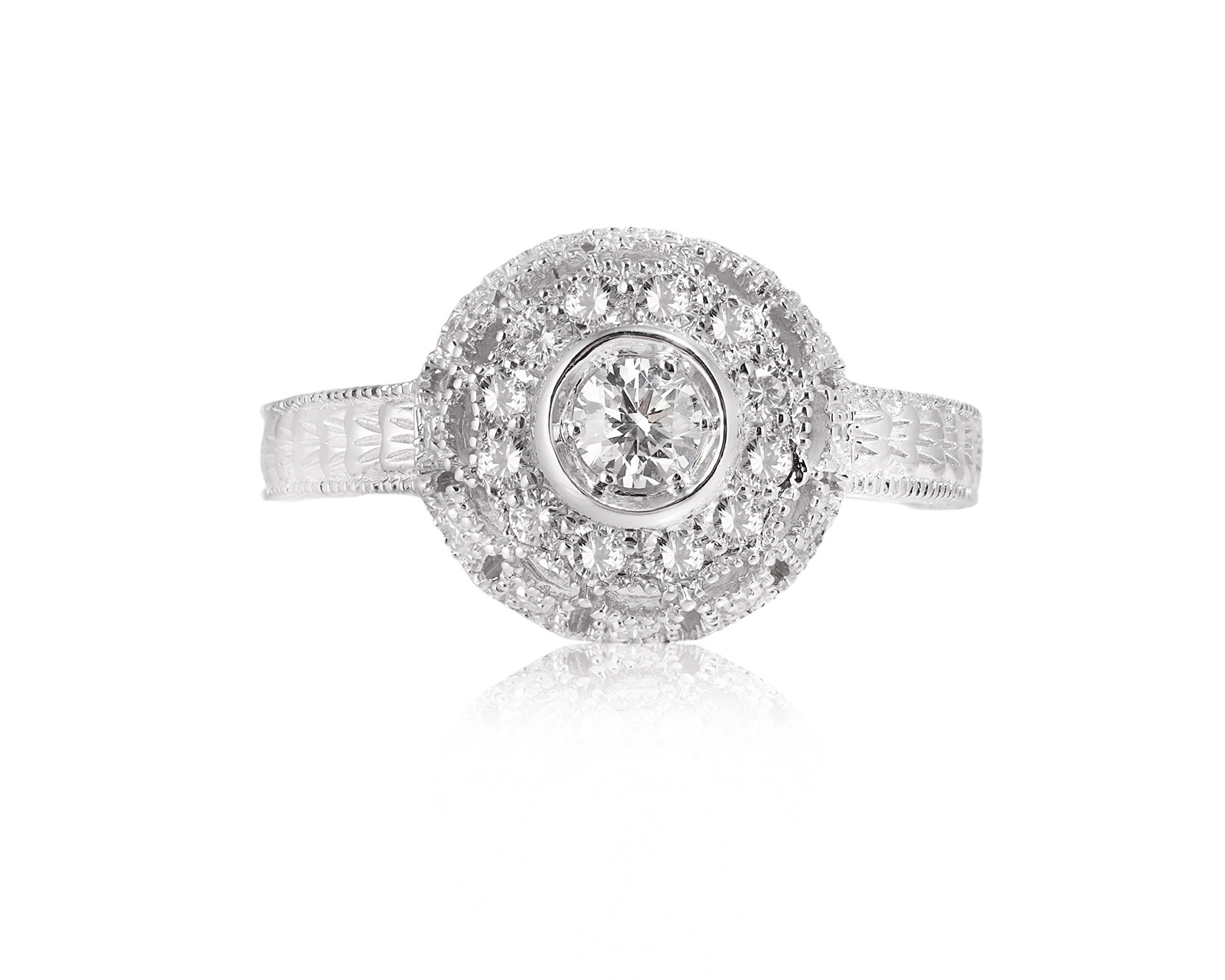 Золотое кольцо с бриллиантами 0.60ct