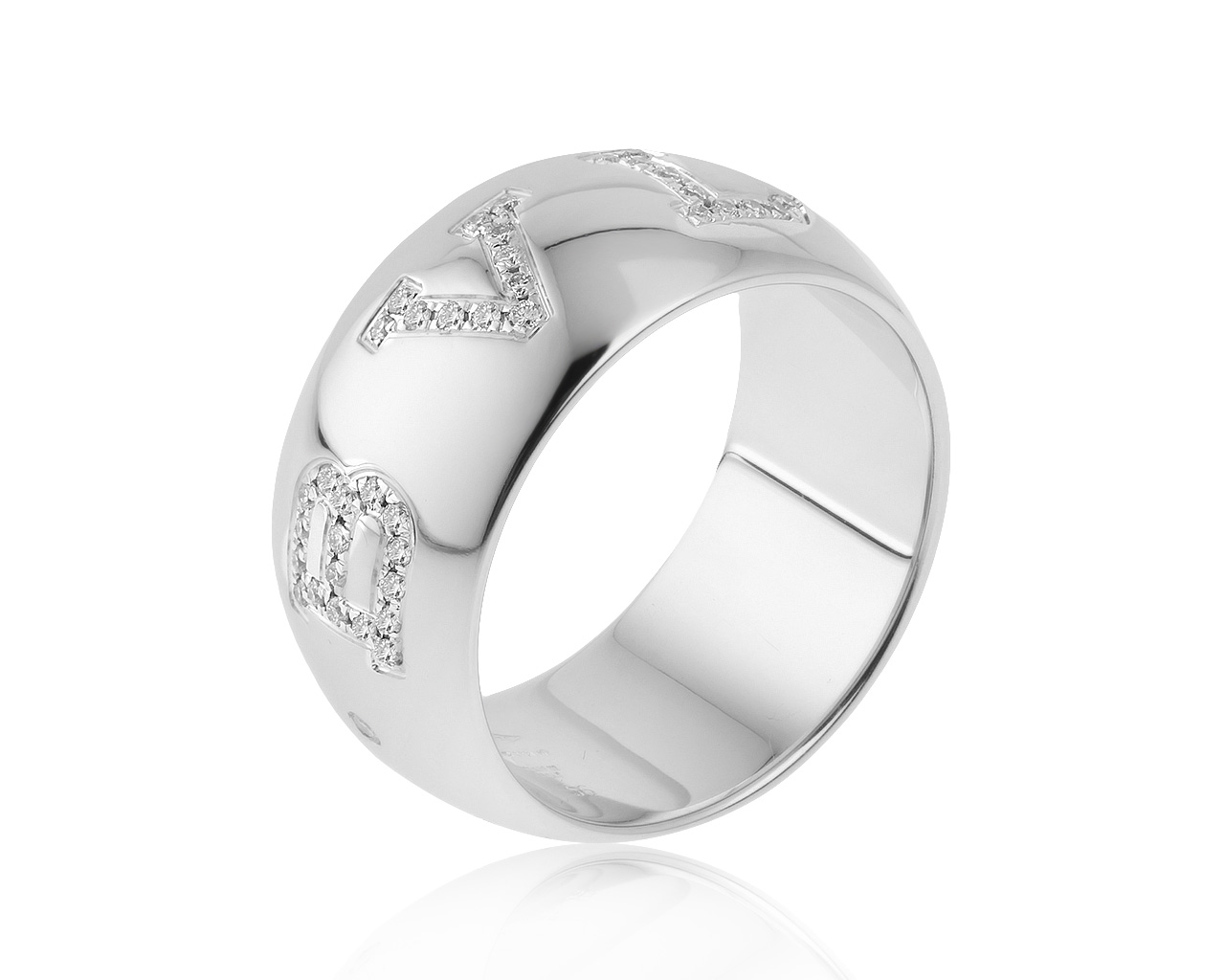 Оригинальное золотое кольцо с бриллиантами 0.40ct Bvlgari Monologo 170521/1