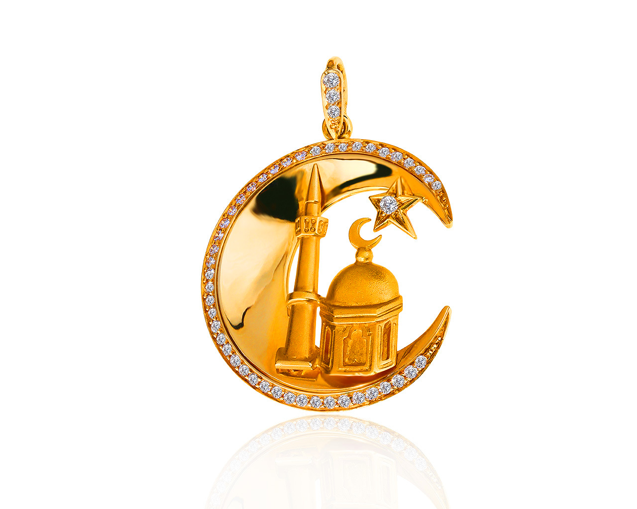 Золотой кулон с бриллиантами 0.71ct 050917/1