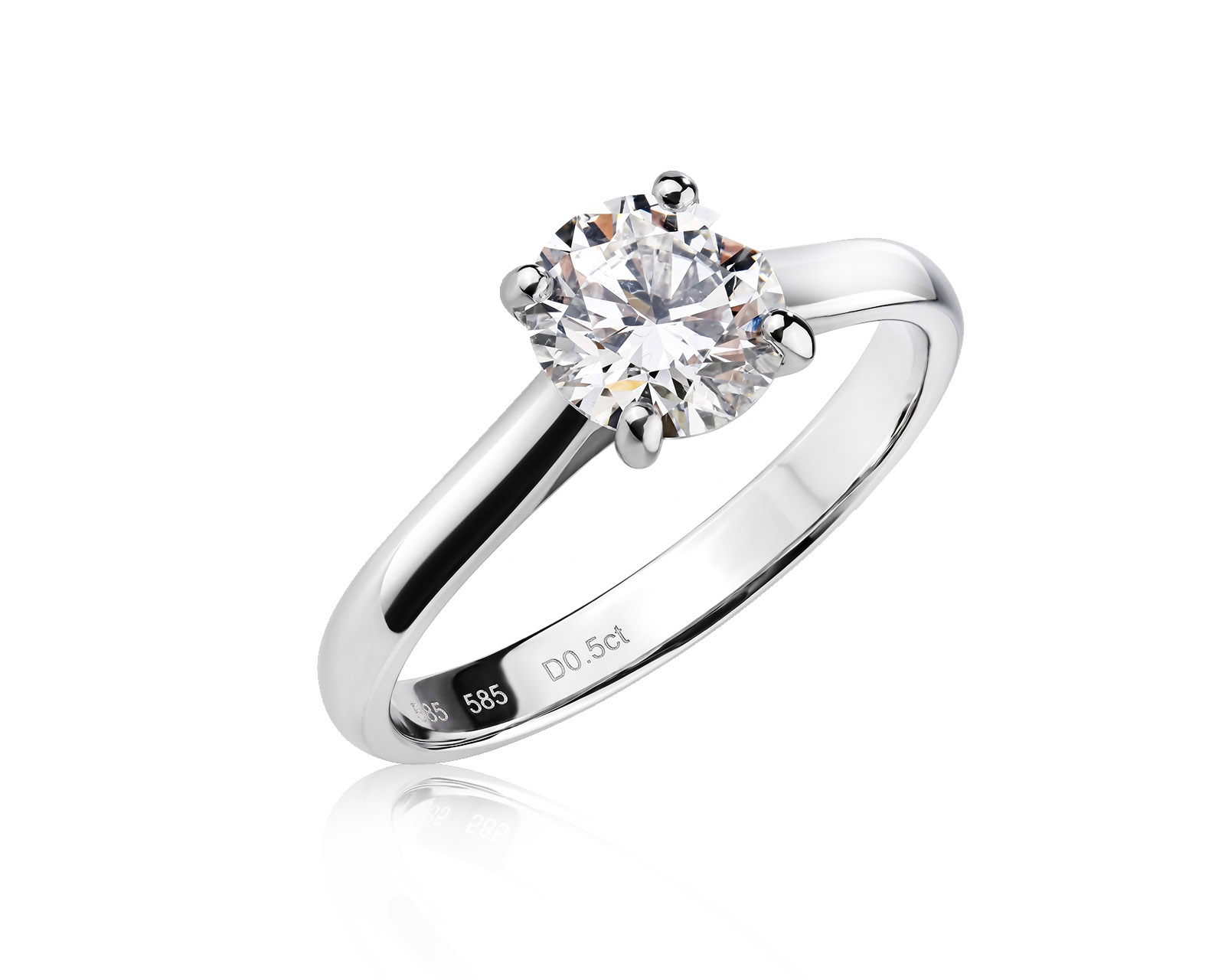 Платиновое кольцо с бриллиантом 1.01ct 190626/10