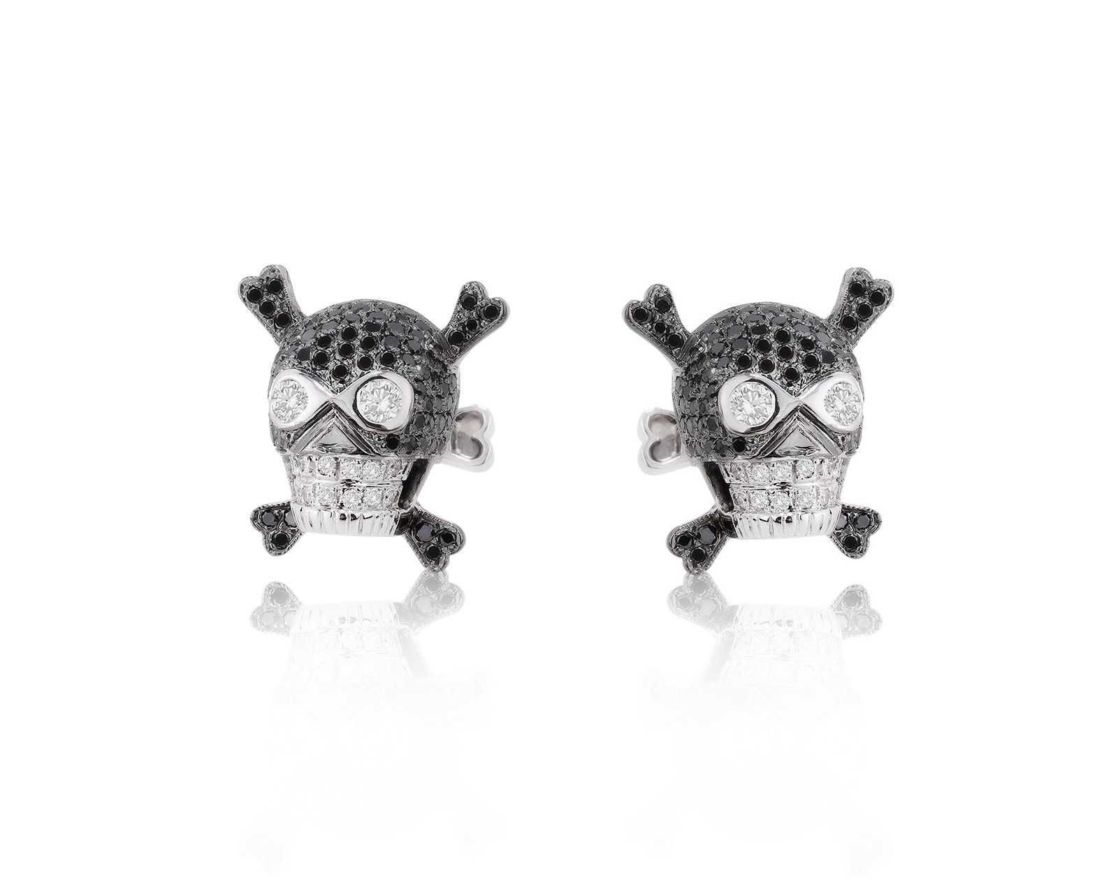 Золотые запонки с бриллиантами 2.32ct