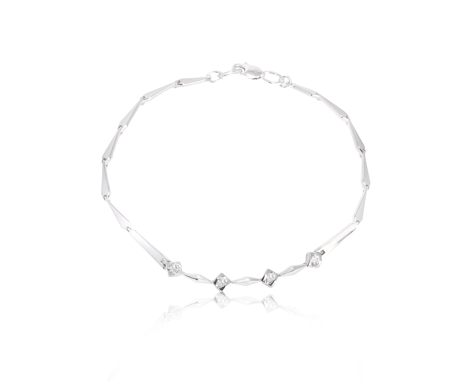 Золотой браслет с бриллиантами 0.12ct 281125/4