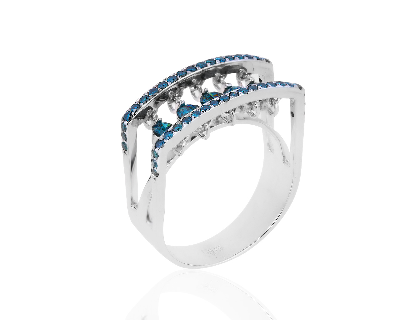 Оригинальное золотое кольцо с бриллиантами 0.77ct Roberto Bravo 291119/2