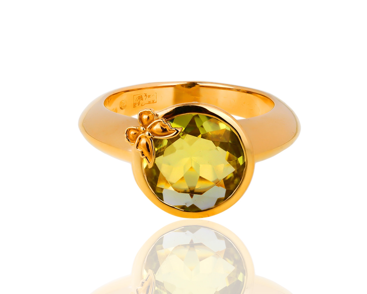 Достойное золотое кольцо с цитрином Carrera y Carrera 140119/8