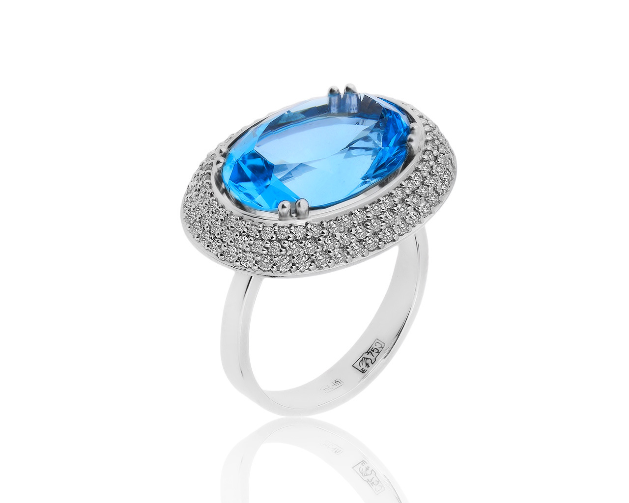 Шикарное золотое кольцо с топазом 9.89ct 190320/9