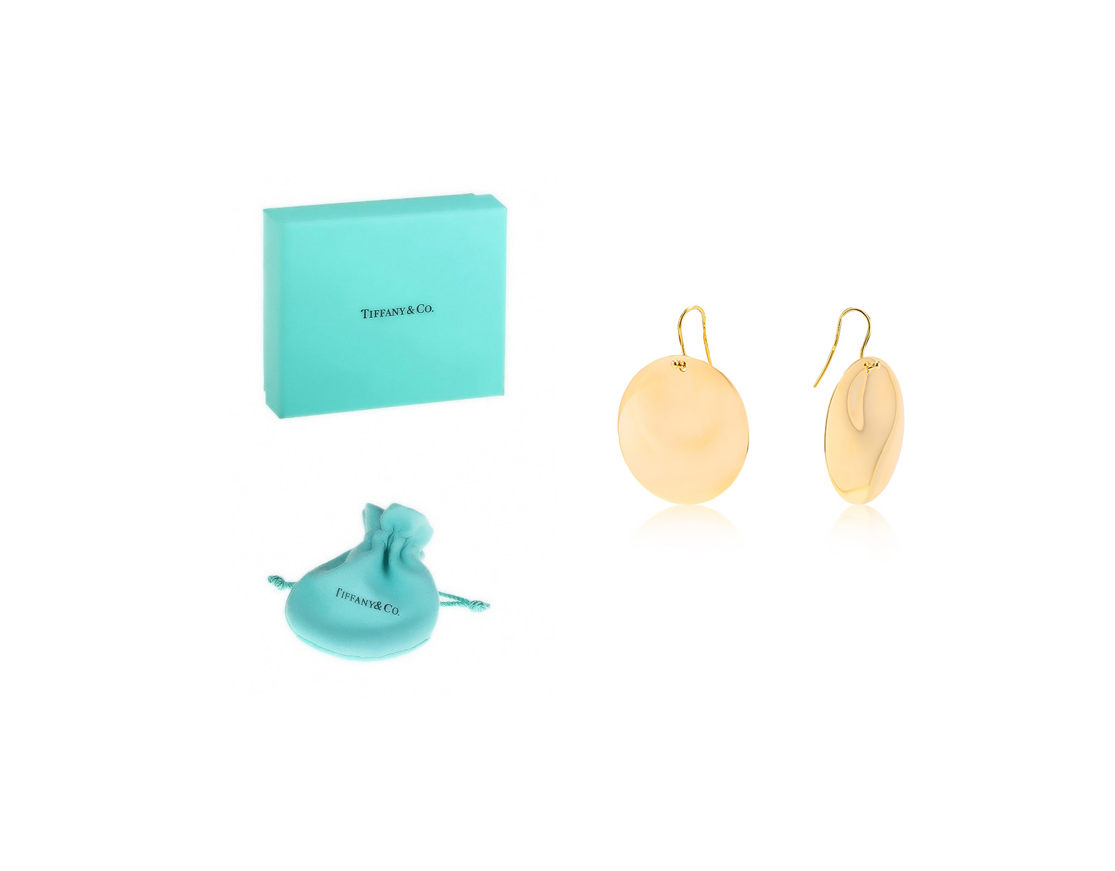 Оригинальные золотые серьги Tiffany&Co Elsa Peretti