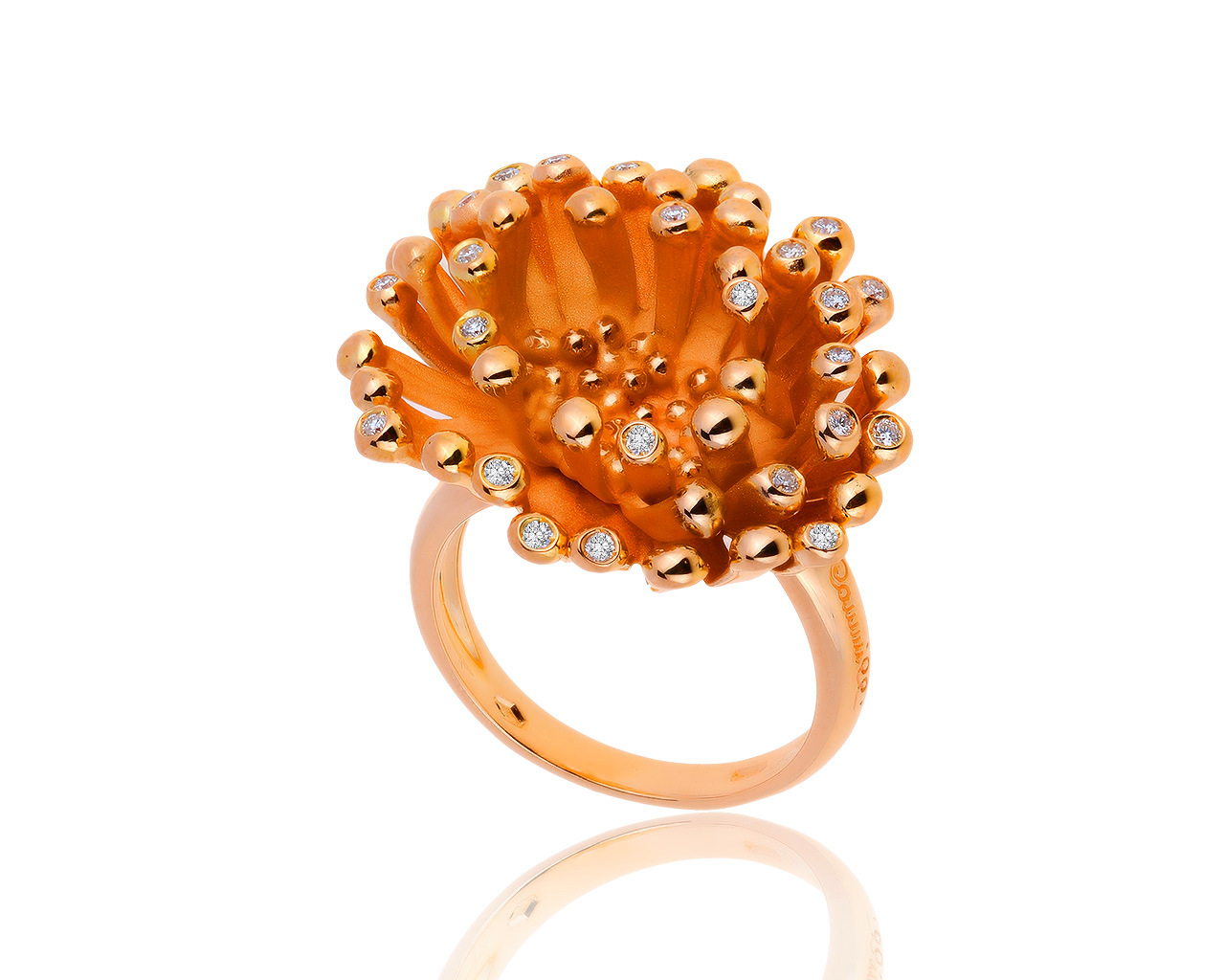 Оригинальное золотое кольцо с бриллиантами 0.19ct AnnaMaria Cammilli 031219/9