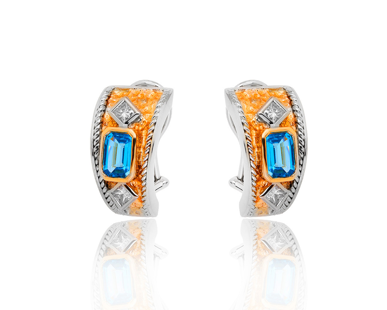 Изумительные золотые серьги с бриллиантами 0.58ct 060819/5