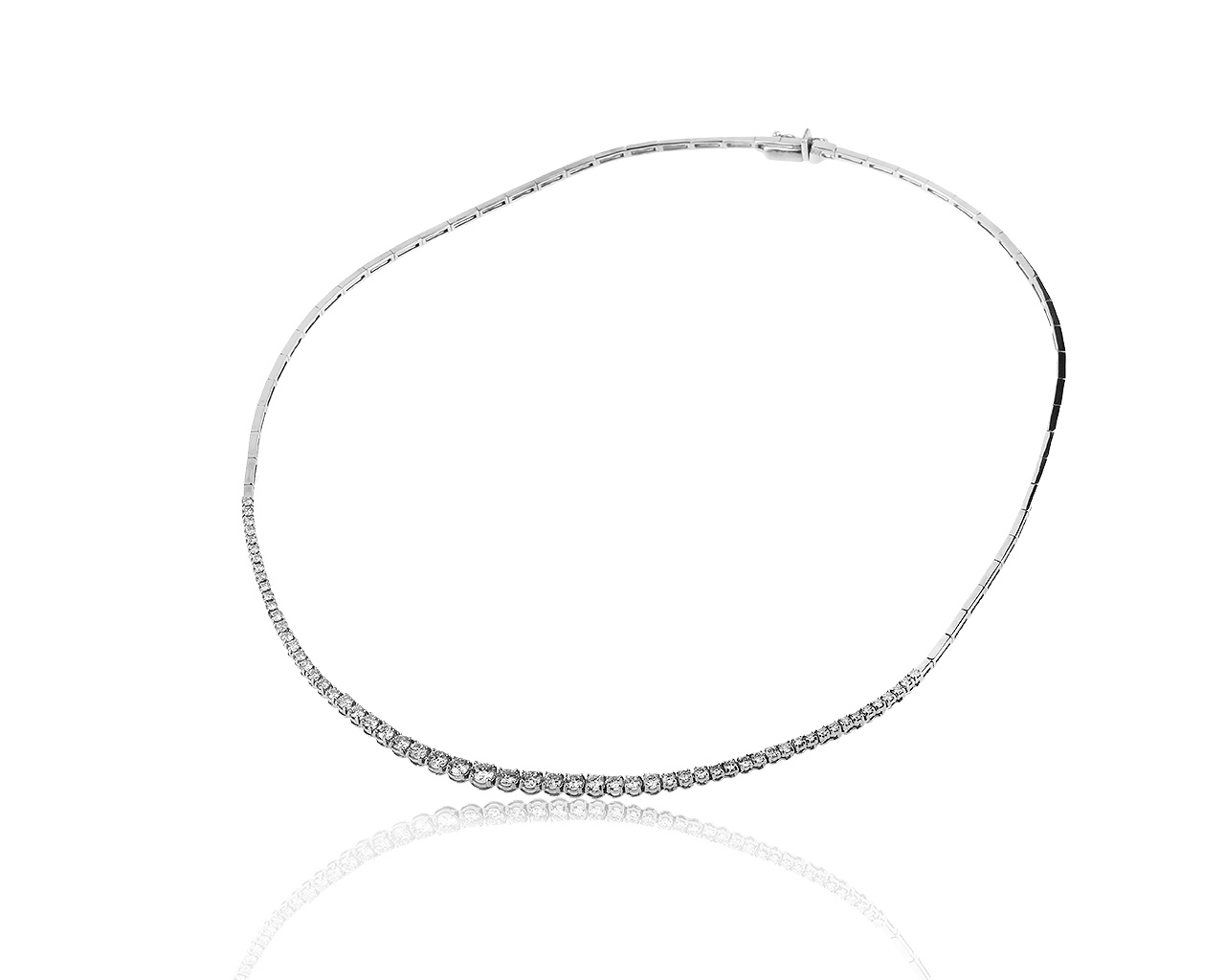 Богатое колье с бриллиантами 3.09ct