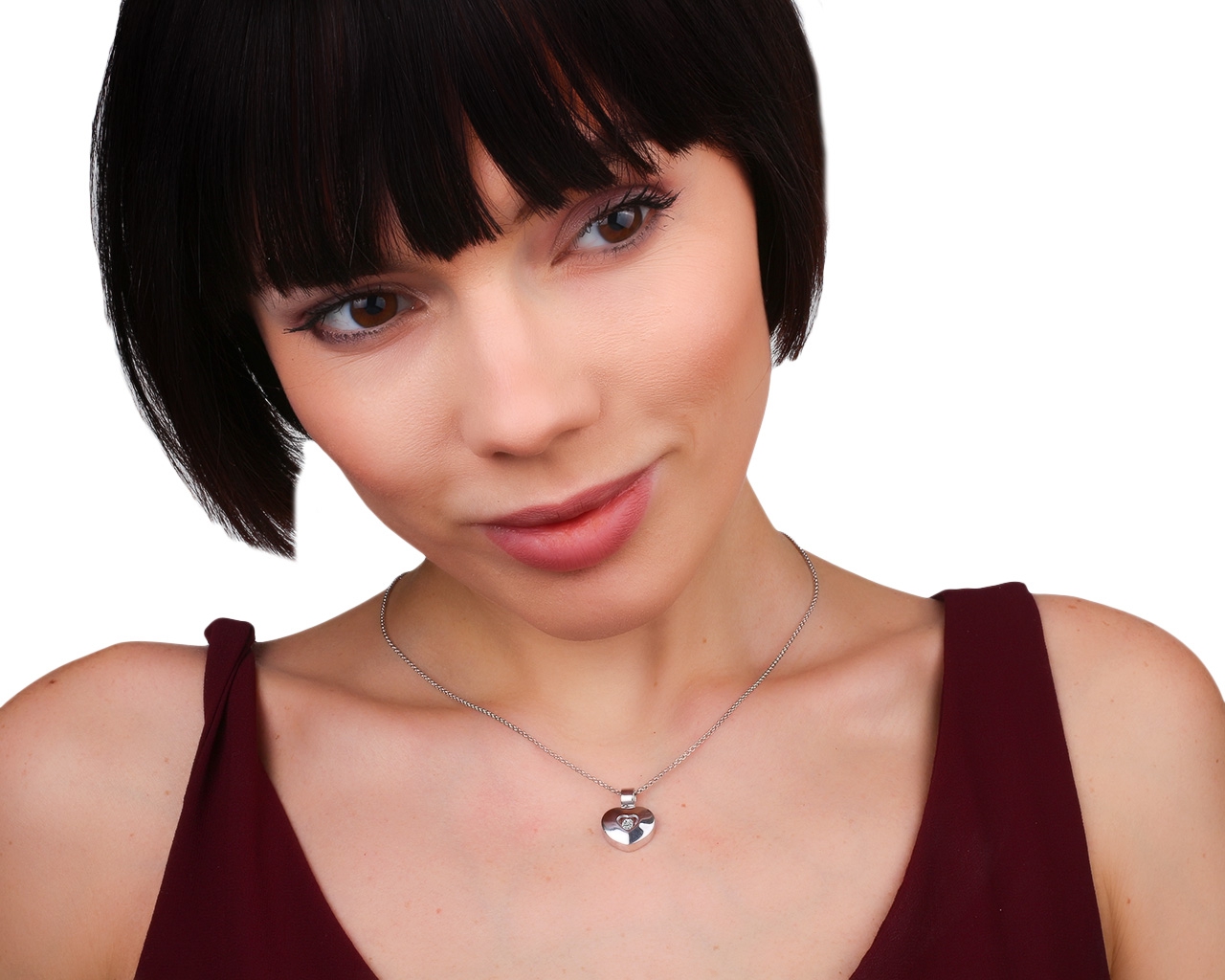 Золотая подвеска с бриллиантом 0.10ct Chopard Happy Diamonds