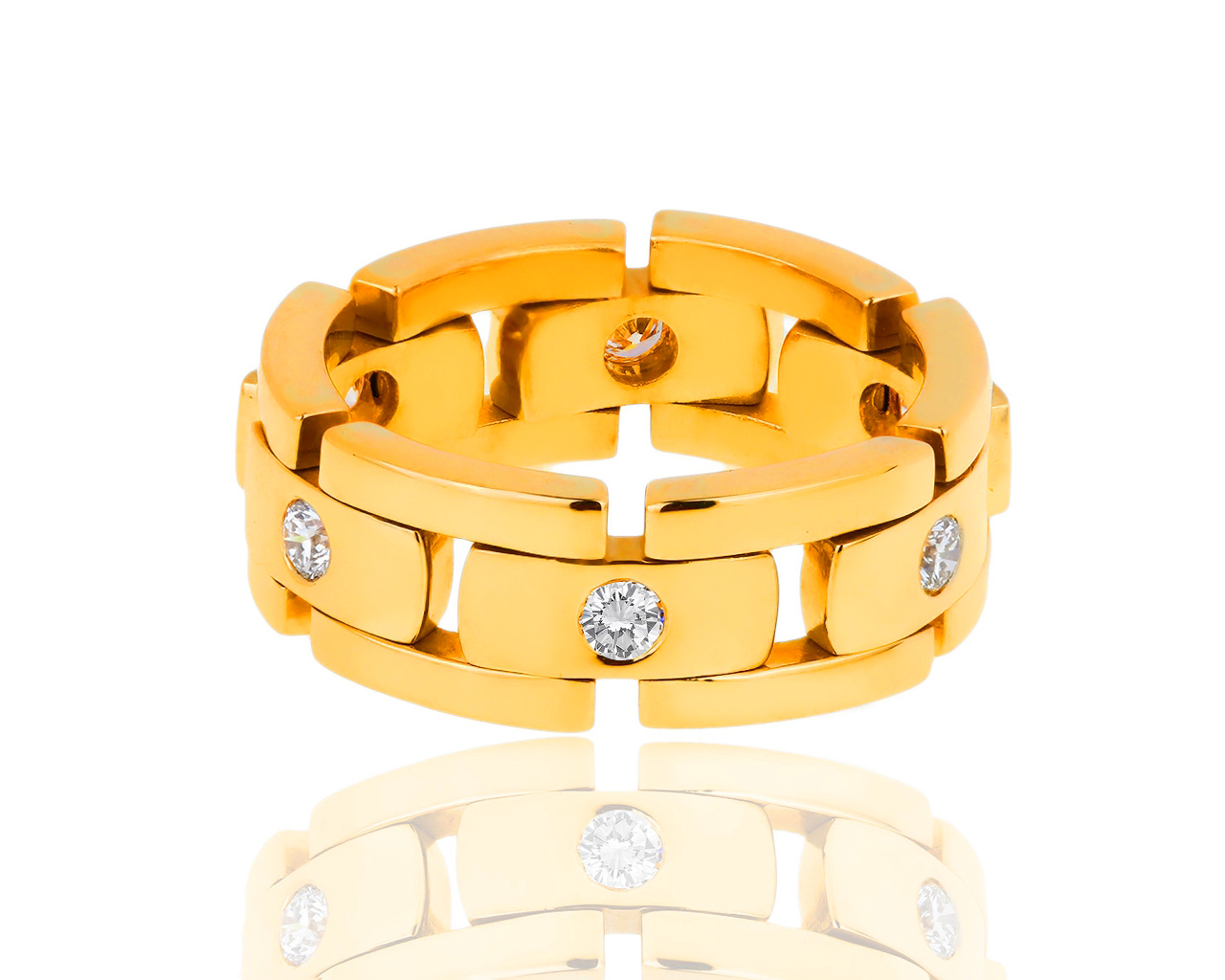 Итальянское золотое кольцо с бриллиантами 0.24ct 060219/3