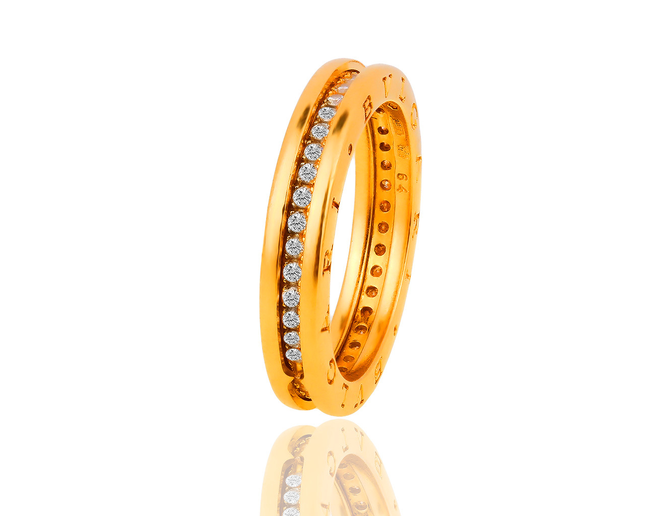 Оригинальное золотое кольцо с бриллиантами 0.62ct Bvlgari B.Zero 1 070319/9 Оригинальное золотое кольцо с бриллиантами 0.62ct Bvlgari B.Zero 1 070319/9