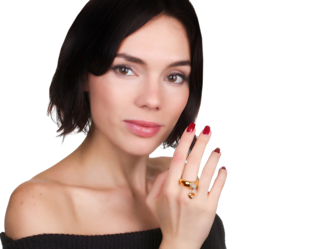 Оригинальное золотое кольцо с бриллиантами 0.88ct Chopard