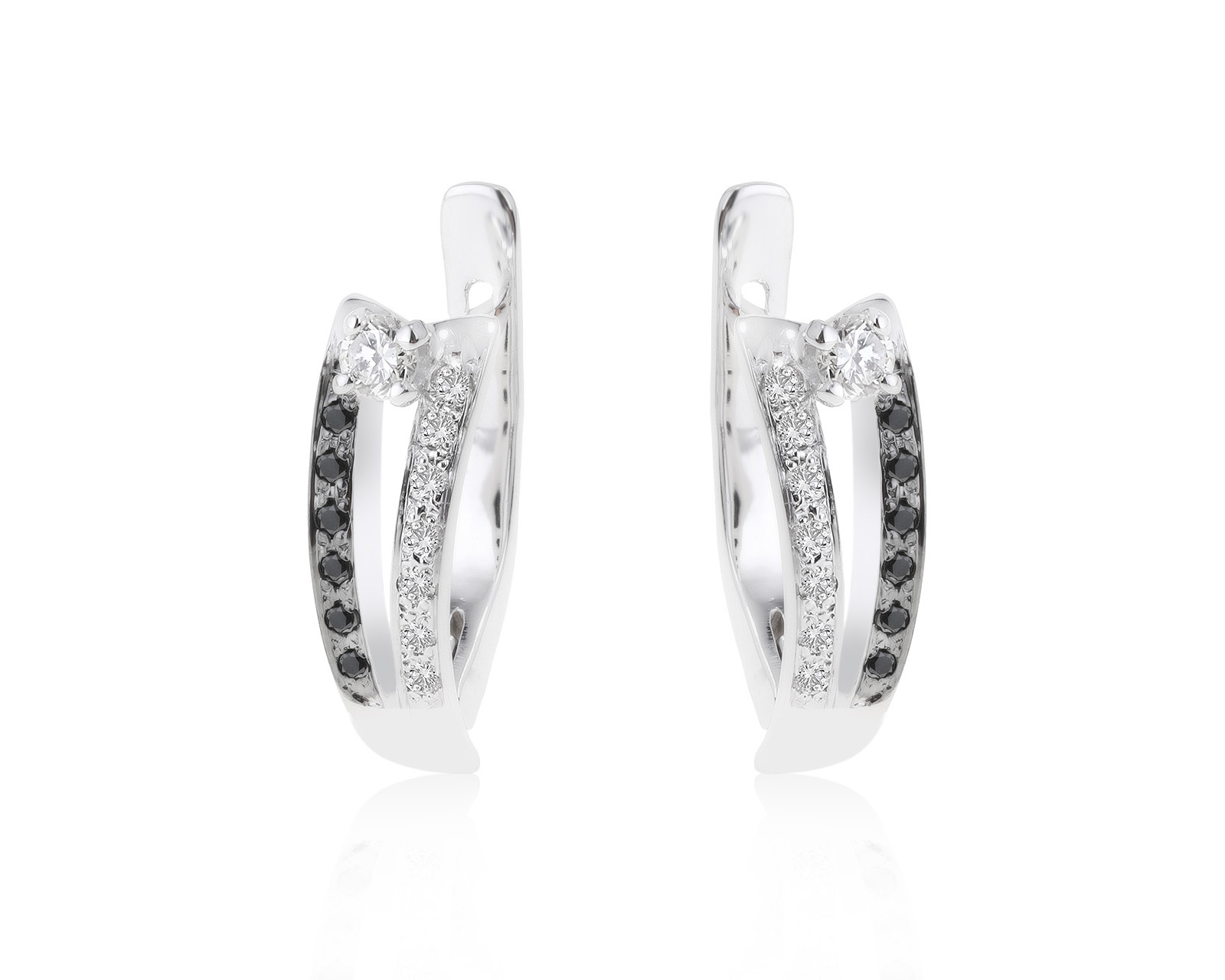 Идеальные золотые серьги с бриллиантами 0.51ct