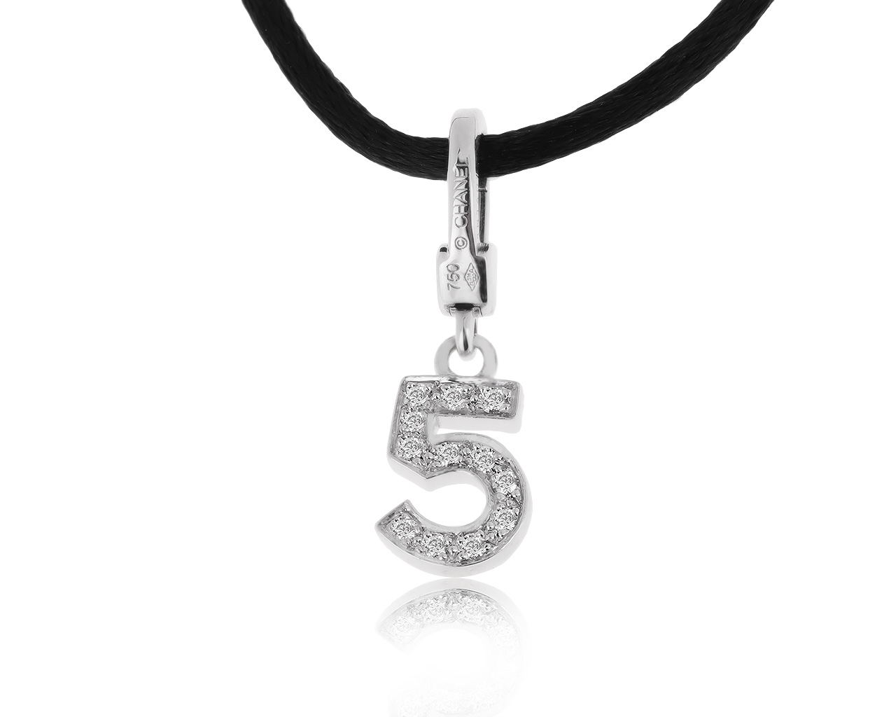 Оригинальный золотой кулон с бриллиантами 0.15ct Chanel