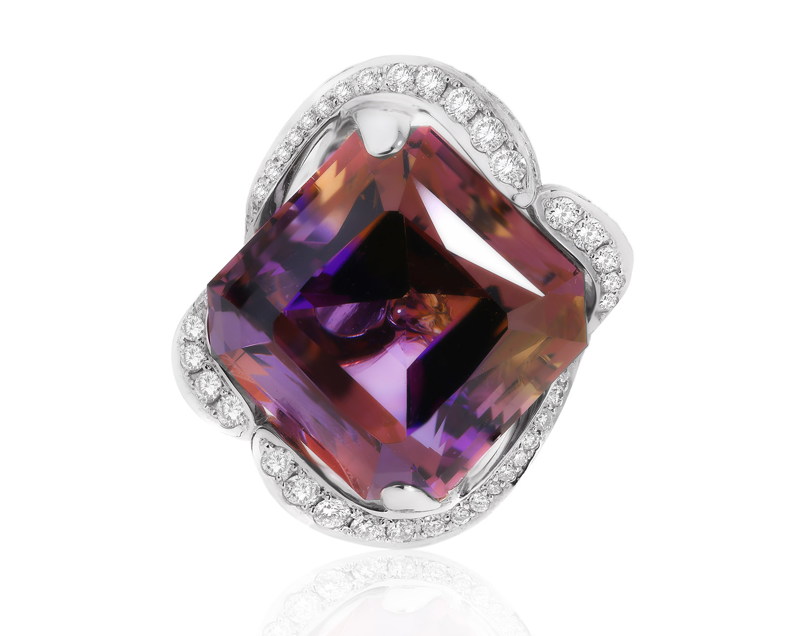 Оригинальное золотое кольцо с аметрином Боливия 28.76ct Maxim Demidov
