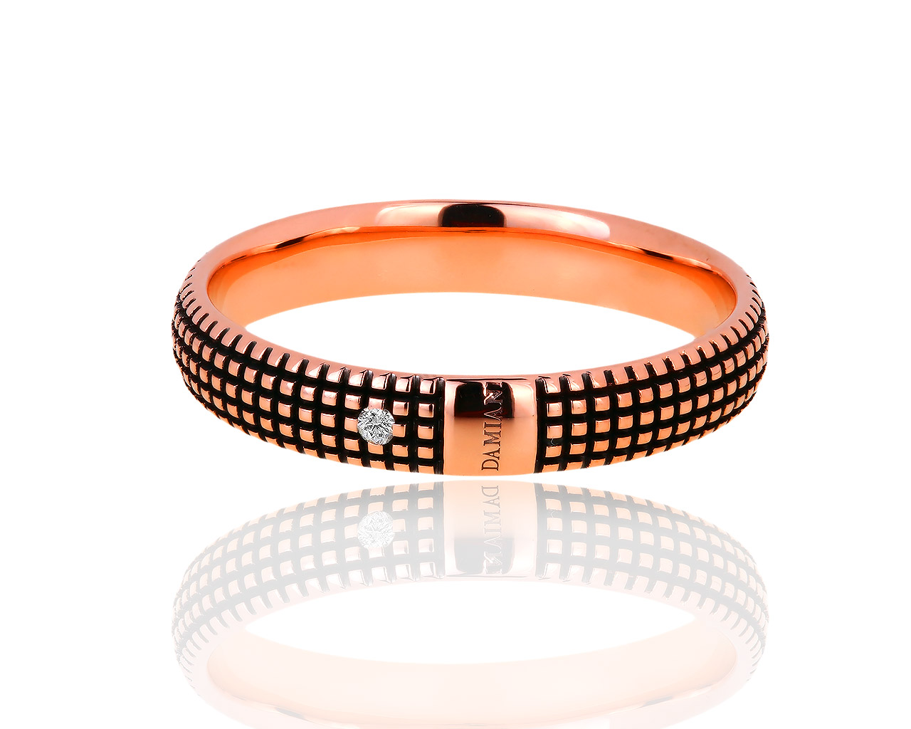 Золотое кольцо с бриллиантом Damiani Metropolitan Dream