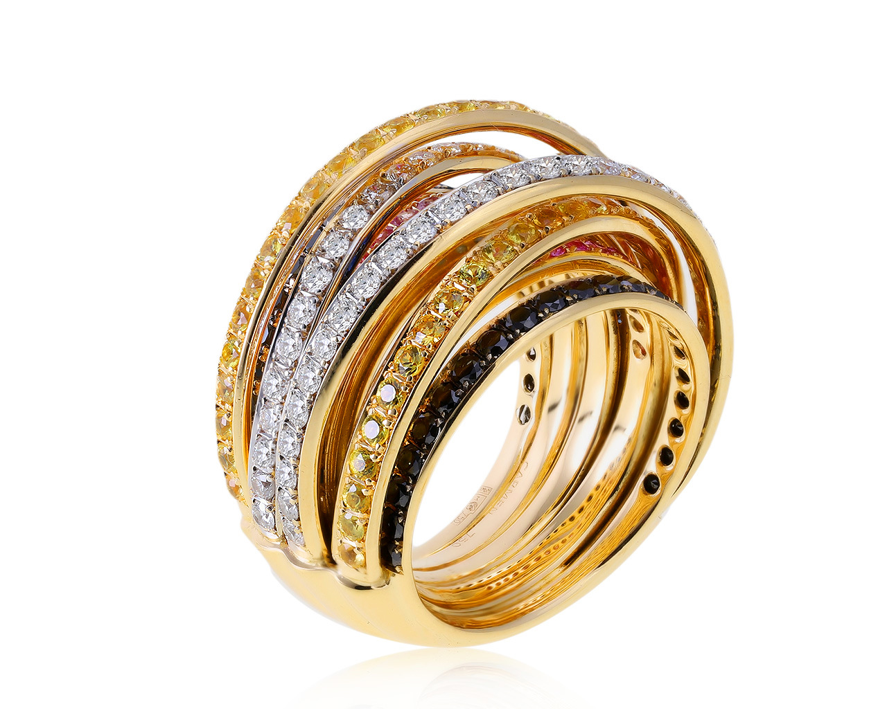 Очаровательное золотое кольцо с сапфирами 2.80ct Carmen 231120/6