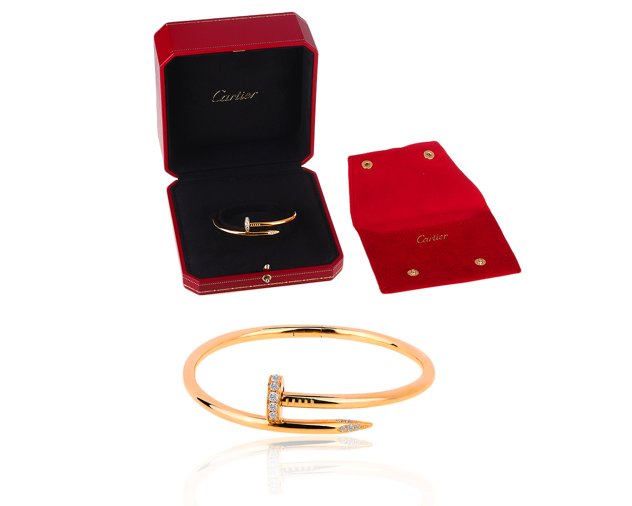 Золотой браслет с бриллиантами 0.59ct Cartier Juste un Clou