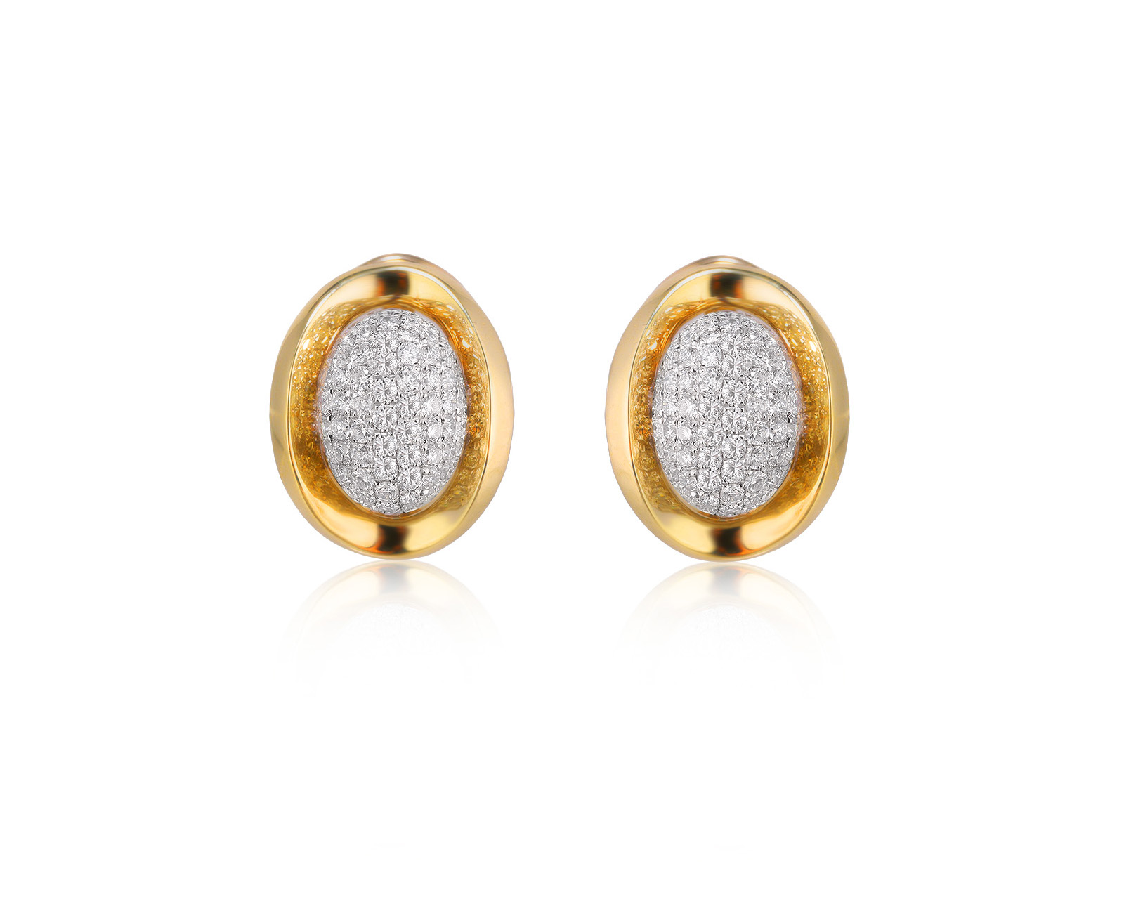 Золотые серьги с бриллиантами 1.22ct 231025/12