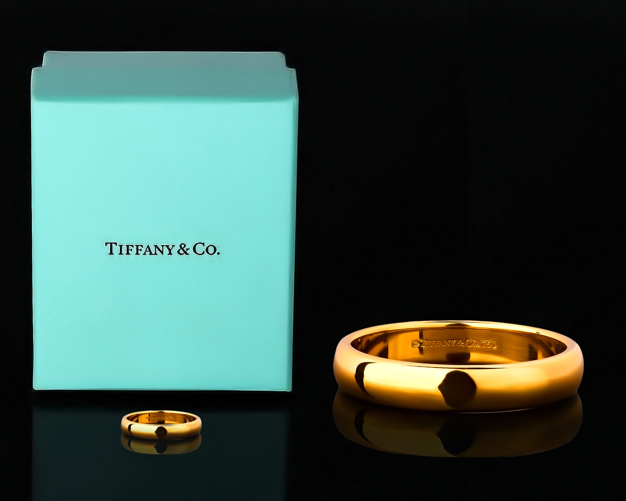 Обручальное золотое кольцо Tiffany&Co Classic