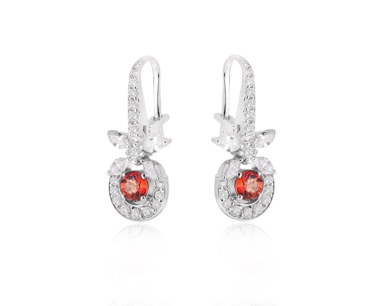 Золотые серьги с сапфирами 1.10ct Evgeny Matveev 030424/14
