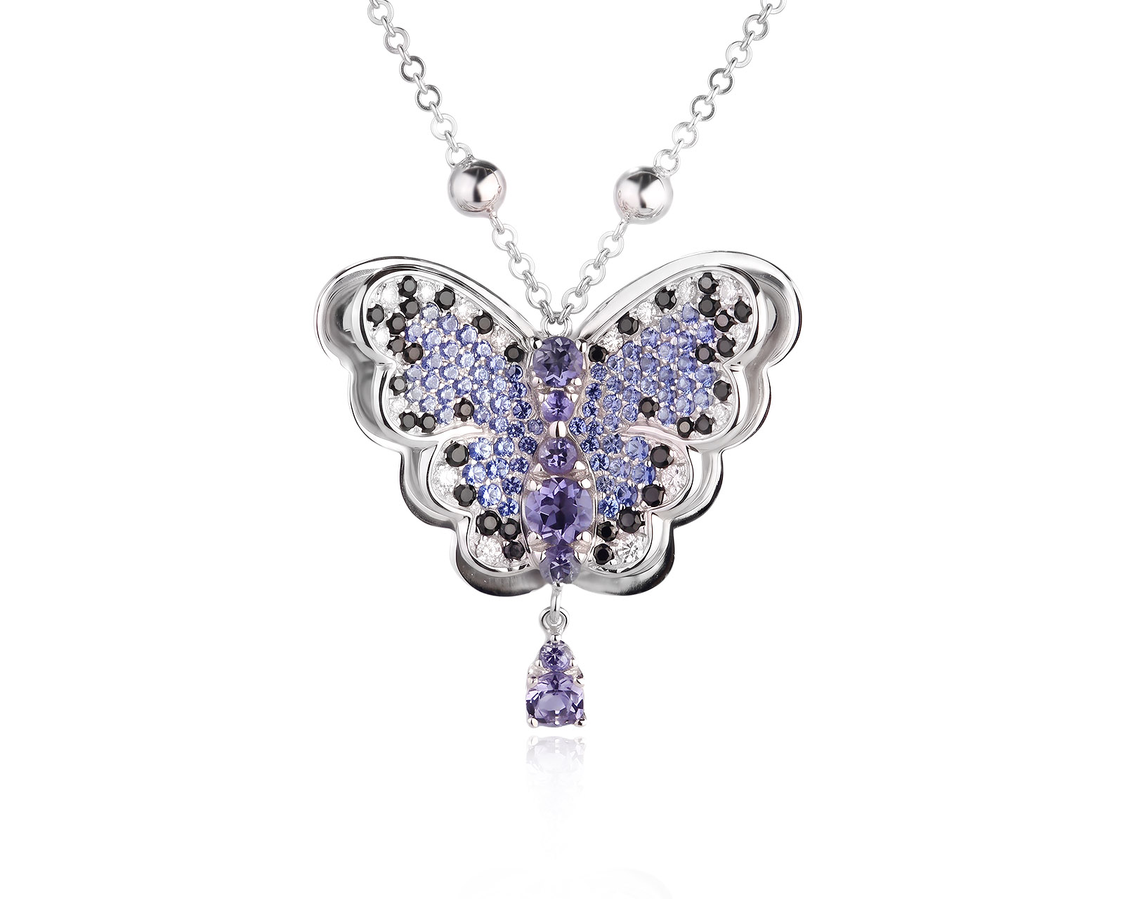 Оригинальное золотое колье с сапфирами 1.39ct Pasquale Bruni Butterfly 100626/2