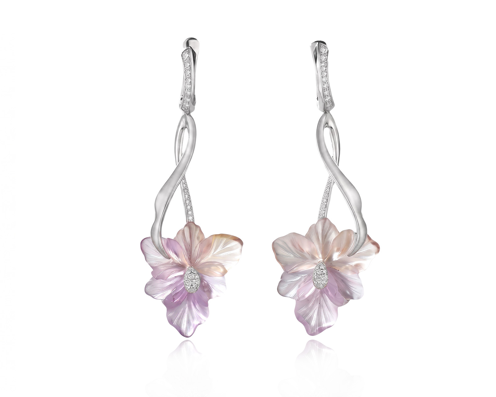 Оригинальные золотые серьги с аметринами 18.50ct Lykov`s Jewellery 040626/КМ379