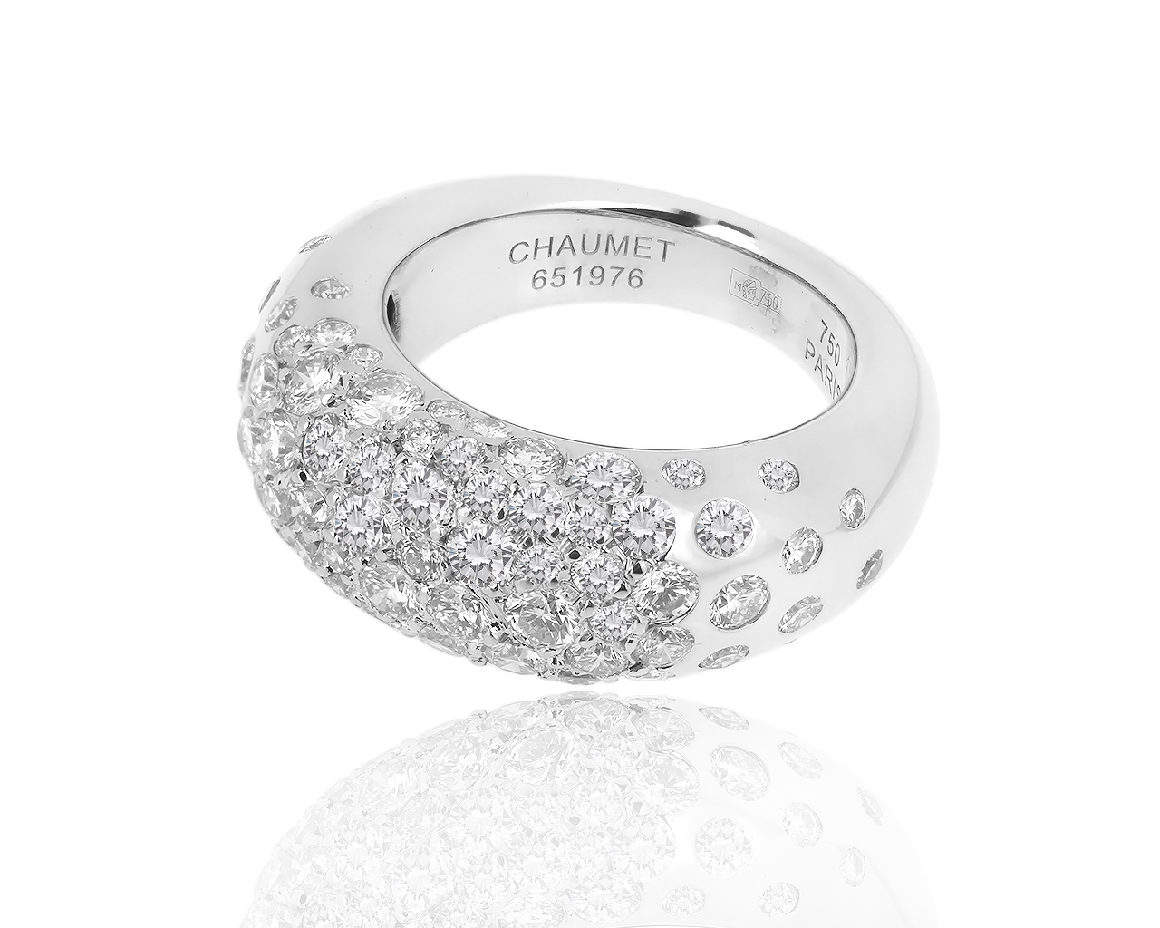 Золотое кольцо с бриллиантами 2.45ct Chaumet Anneau